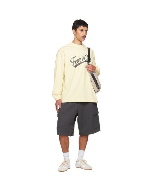 Fear Of God Gray Cargo Basketball Shorts for men