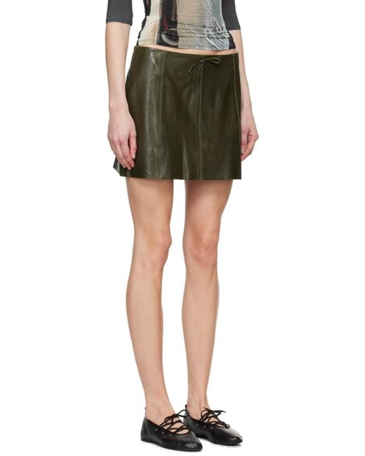 Paloma Wool Black Vittoria Ii Leather Miniskirt