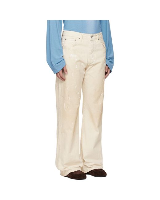 Acne White Off- 2021 Regular Fit Jeans for men