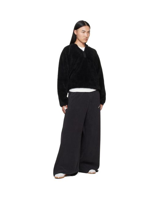 MM6 by Maison Margiela Black Teddy Fleece Sweatshirt for men