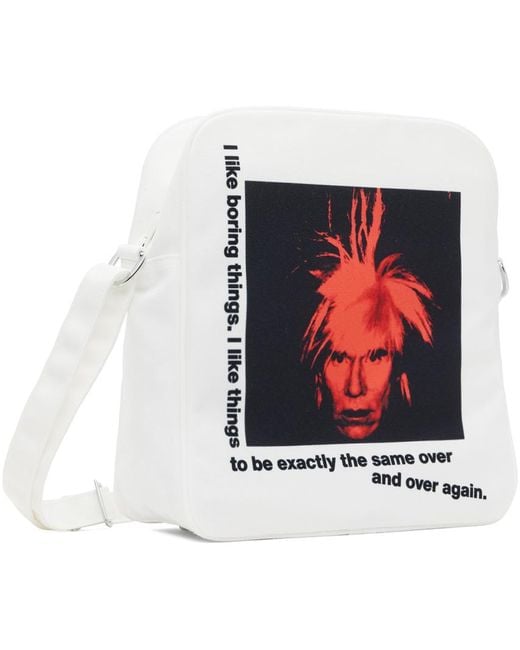 Comme des Garçons Black Comme Des Garçons Shirt White Andy Warhol Print Messenger Bag