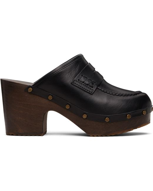 A.P.C. Black 'Les Sabots' Heels