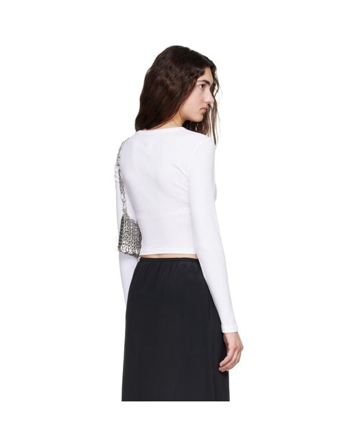 Anna Sui White Devil Long Sleeve T-Shirt