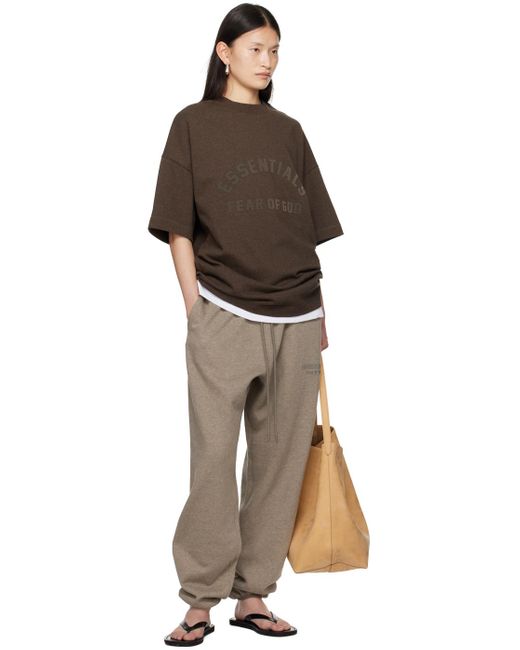 Fear Of God ブラウン ボンディングロゴ Tシャツ Brown