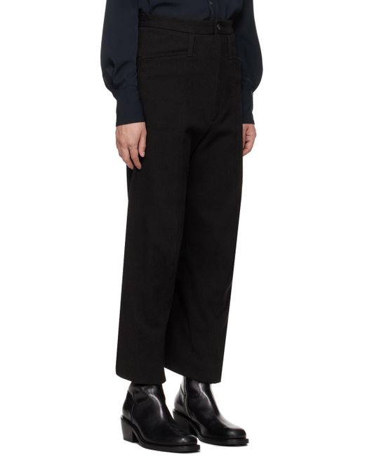 KOZABURO Black 3d Shaped Trousers for men