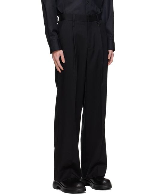 Wooyoungmi Black Straight Trousers for men