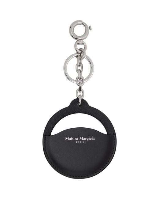 Maison Margiela Black Logo Mirror Keychain for men