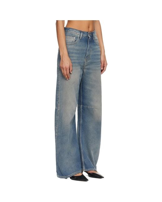 MM6 by Maison Margiela Blue Wide-Leg Jeans