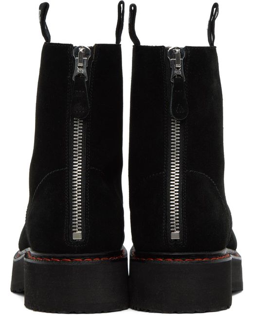 R13 Black Single Stack Boots for men