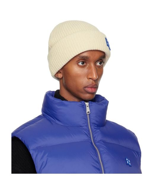 Adererror Blue Off- Trs Tag 01 Beanie for men