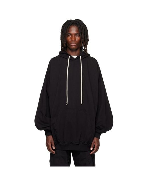 Rick Owens Black Tower Hun Hoodie for men