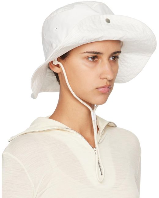 Jil Sander Off-white Button Bucket Hat