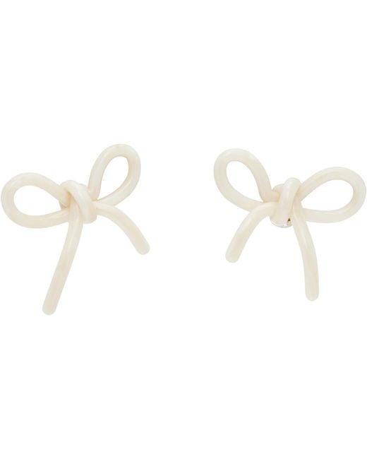 ShuShu/Tong Black Ssense Exclusive Yvmin Edition Bow Earrings