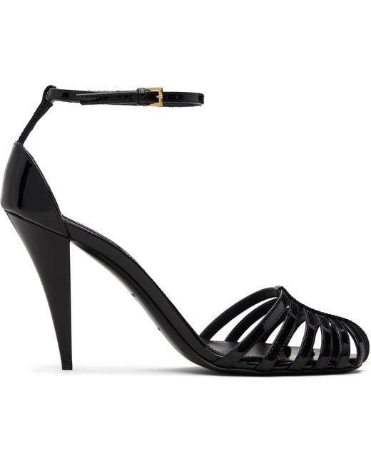 Givenchy Black Cage Heeled Sandals
