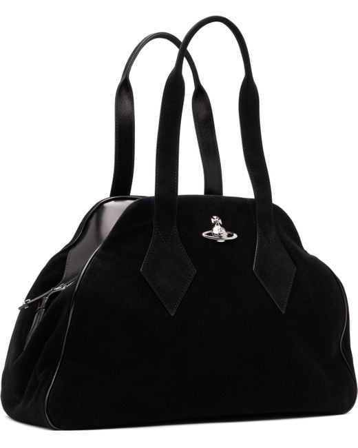 Vivienne Westwood Black Suede Yasmine Large Tote