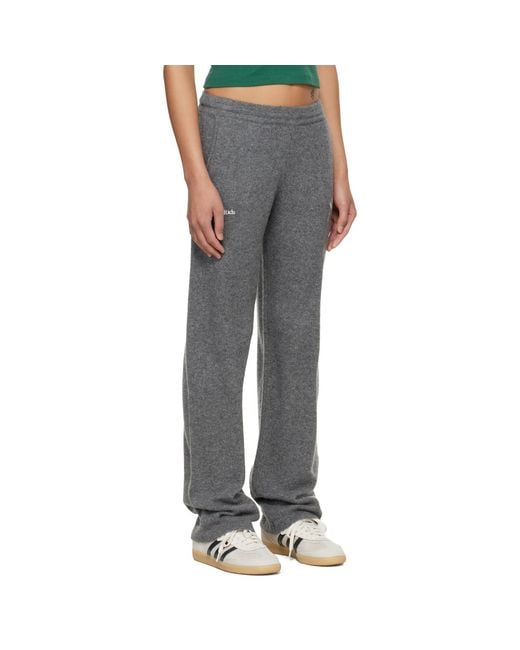 Sporty & Rich Gray Heritage Yankees Serif Cashmere Lounge Pants