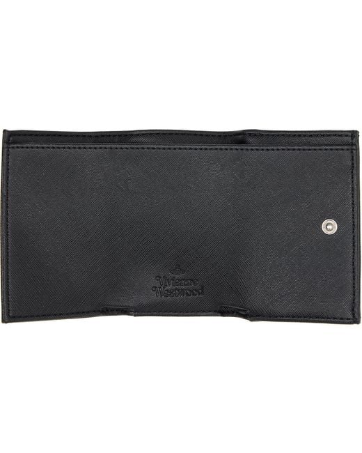 Vivienne Westwood Black Envelope Billfold Faux-Leather Wallet for men