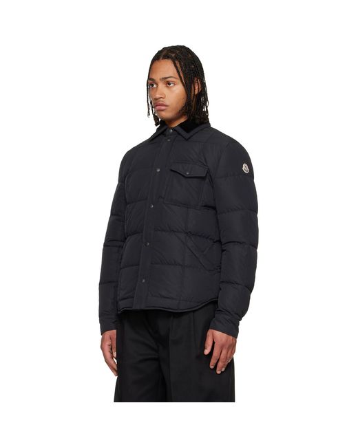 Moncler Black Archivo Marcilly Shirt Down Jacket for men