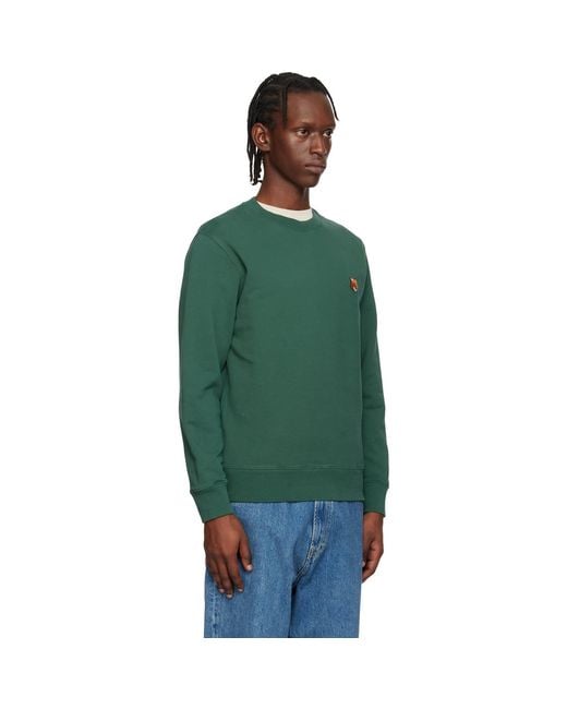 Maison Kitsuné Green Fox Head Regular Sweatshirt for men