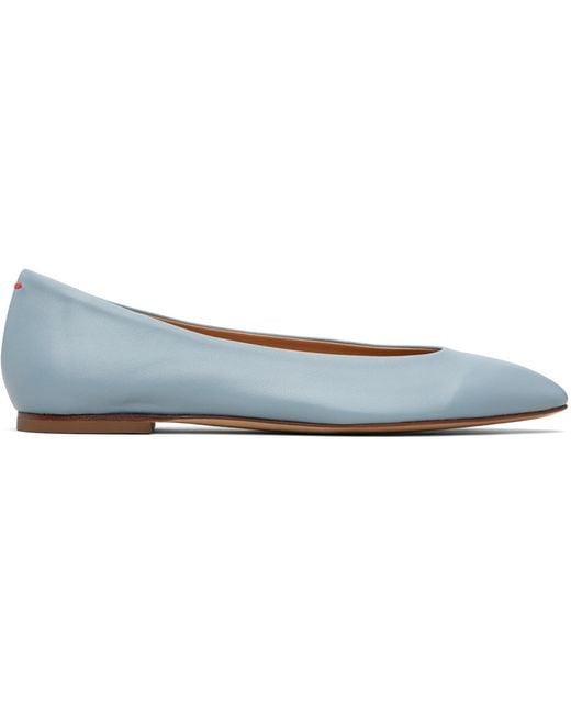 Aeyde Black Ellie Almond-Toe Flats