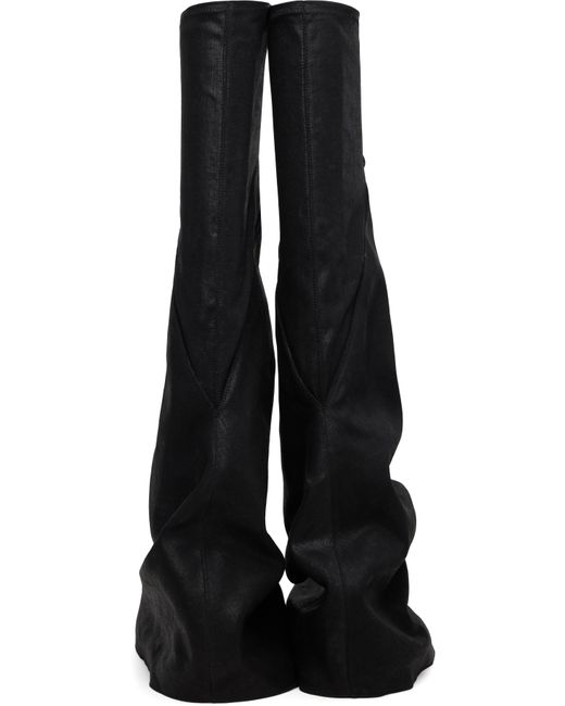 【RICK OWENS】ブラック Hollywood Fetish サイハイブーツ Rick Owens ブラック Hollywood Fetish サイハイブーツ ブラック