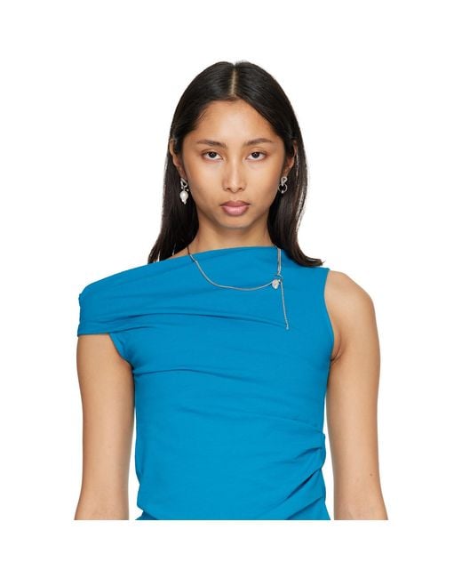 Justine Clenquet White Larry Necklace
