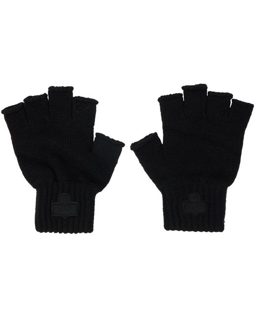 Isabel Marant Black Blaise Fingerless Gloves for men