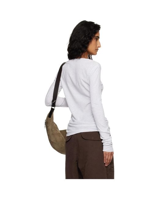 Entire studios White Sheer Long Sleeve T-Shirt