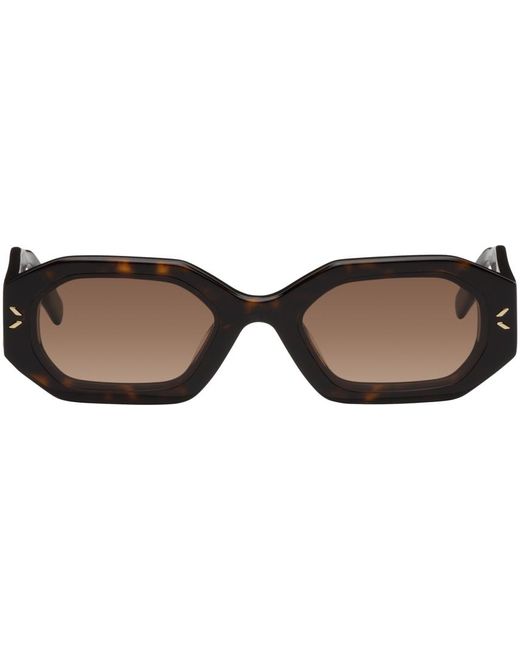 McQ Alexander McQueen Black Mcq Tortoiseshell Geometric Sunglasses for men