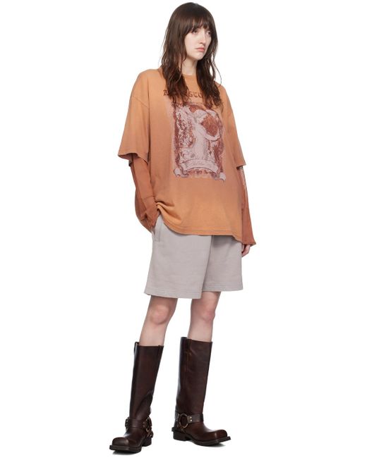 【Acne Studios】オレンジ レイヤード 長袖Tシャツ Acne Studios レイヤード 長袖tシャツ オレンジ | Lyst
