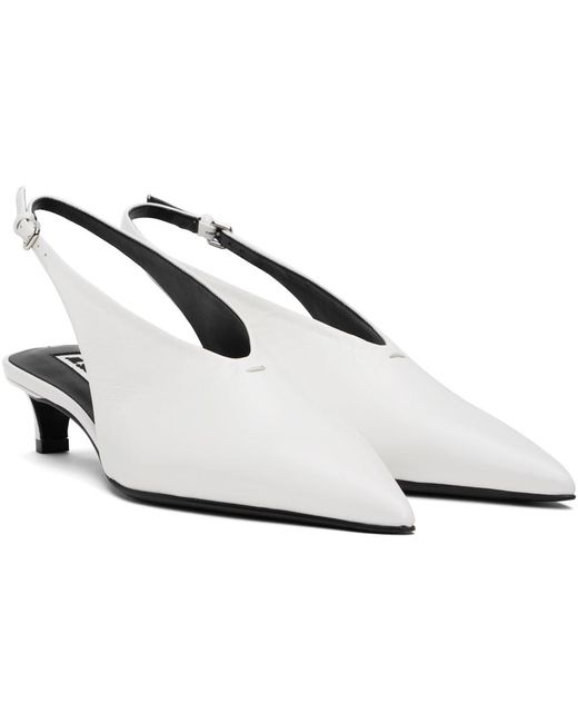 Jil Sander Black Slingback Heels