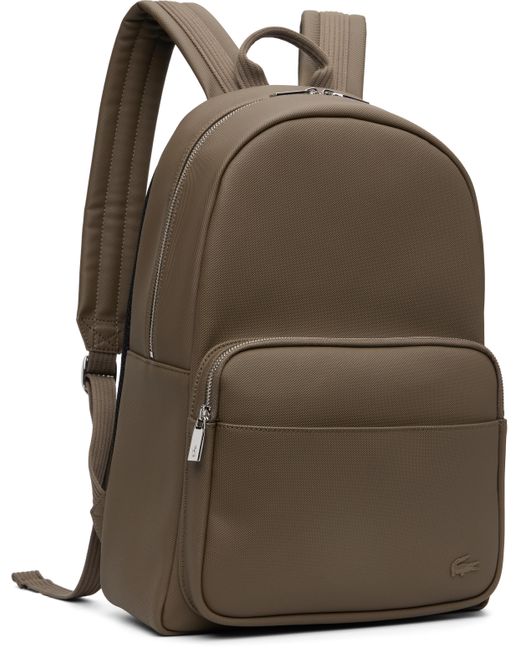 Lacoste Brown Taupe Classic Backpack for men