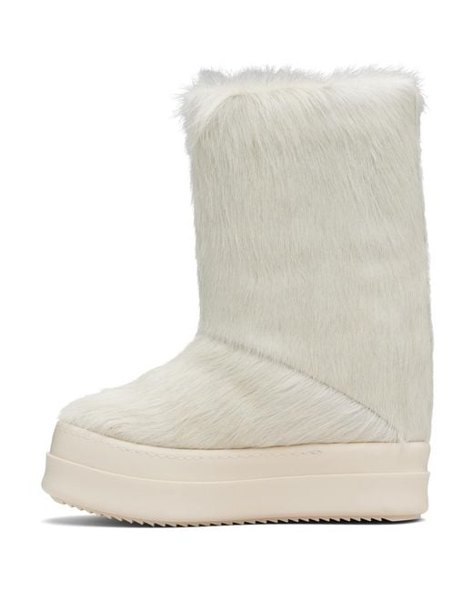 Rick Owens Natural Off- Concordians Mega Bumper Lunar Boots