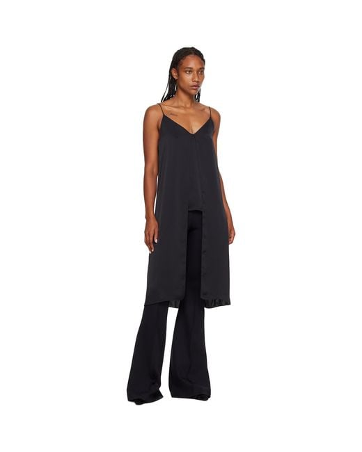 Rosetta Getty Black Slit Camisole