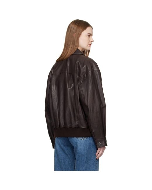 Weekend by Maxmara Black Gigante Leather Jacket