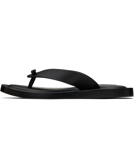 Jil Sander ブラック トングサンダル Black