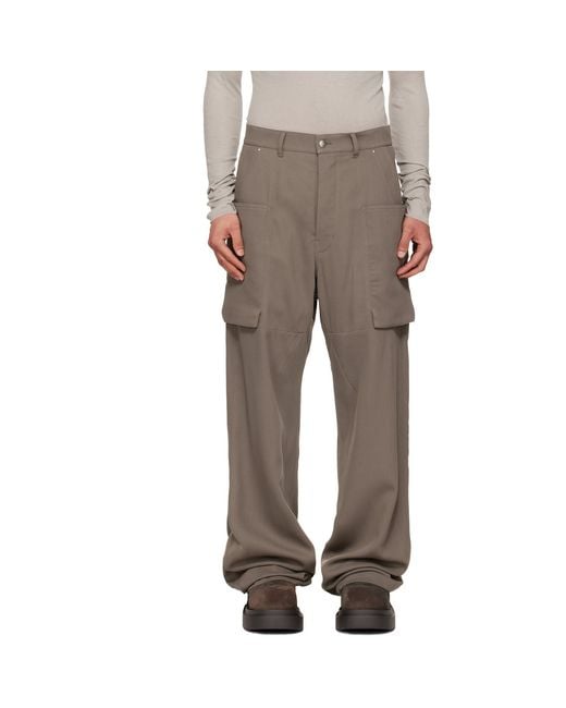 Rick Owens Natural Temple Stefan Cargo Pants for men