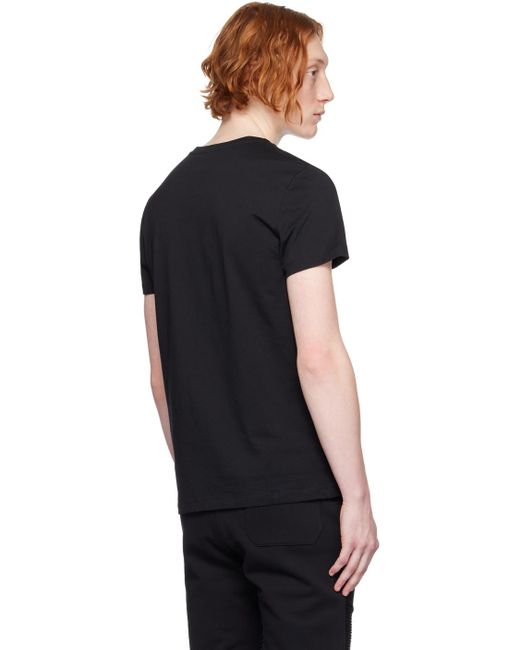 T-shirt noir à logo imprimé Balmain pour homme en coloris Black