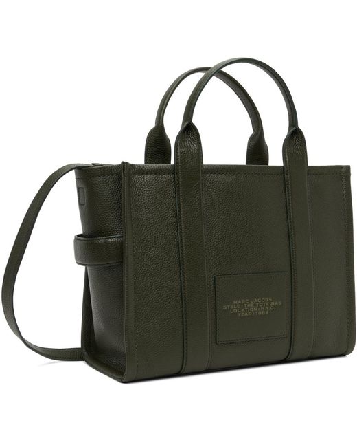 Marc Jacobs カーキ The Leather Medium トートバッグ Green