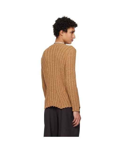 Kiko Kostadinov Black Tan Kada Knit Sweater for men