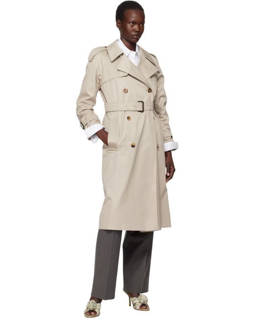 Burberry ベージュ Castleford ロング トレンチコート Black
