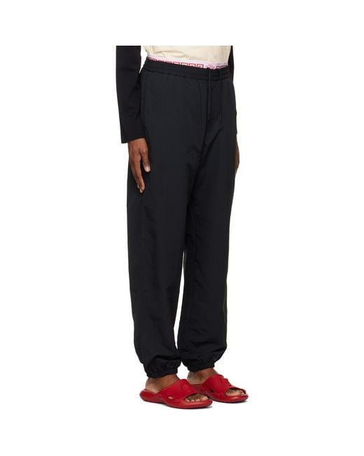 Versace Black Nylon Jogger Track Pants for men