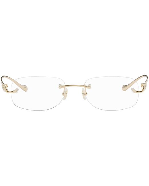 Cartier Black Gold Oval Glasses for men