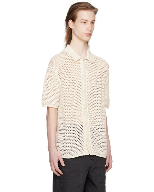 Fred Perry Black Off-white Buttoned Shirt for men