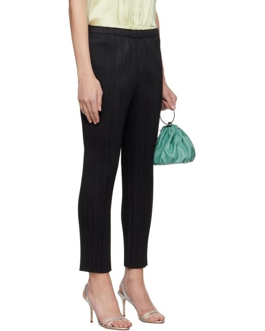 Pleats Please Issey Miyake Black Monthly Colors April Trousers