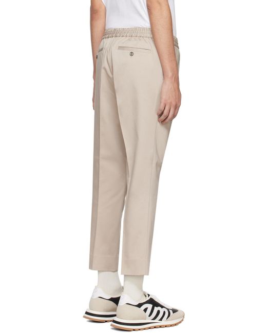 AMI Natural Beige Four-pocket Trousers for men