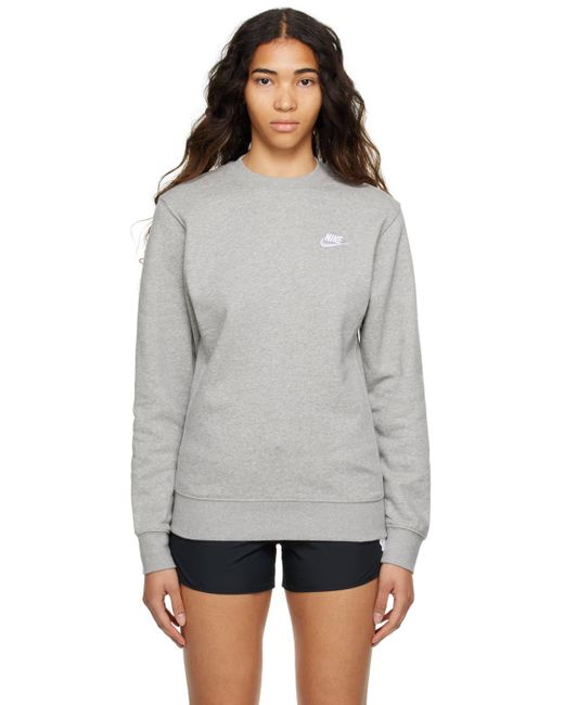Nike Black Gray Sportswear Club Sweatshirt