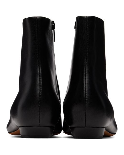 Proenza Schouler Black Trap Flat Ankle Boots
