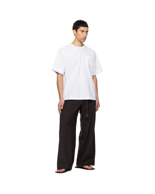 Sacai White Cotton Jersey T-Shirt for men