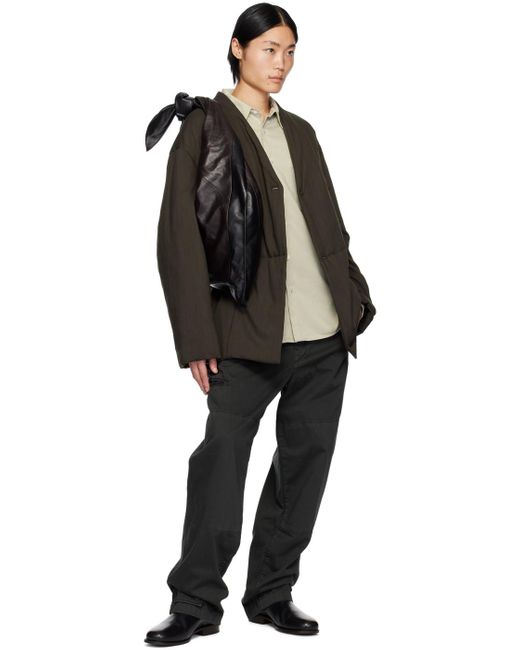 Lemaire Black Brown Wadded Jacket for men